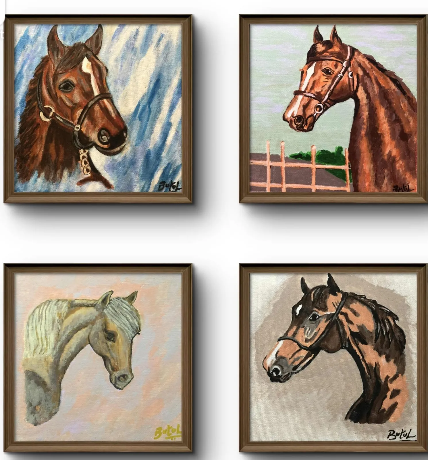 Painting of a window with flowers